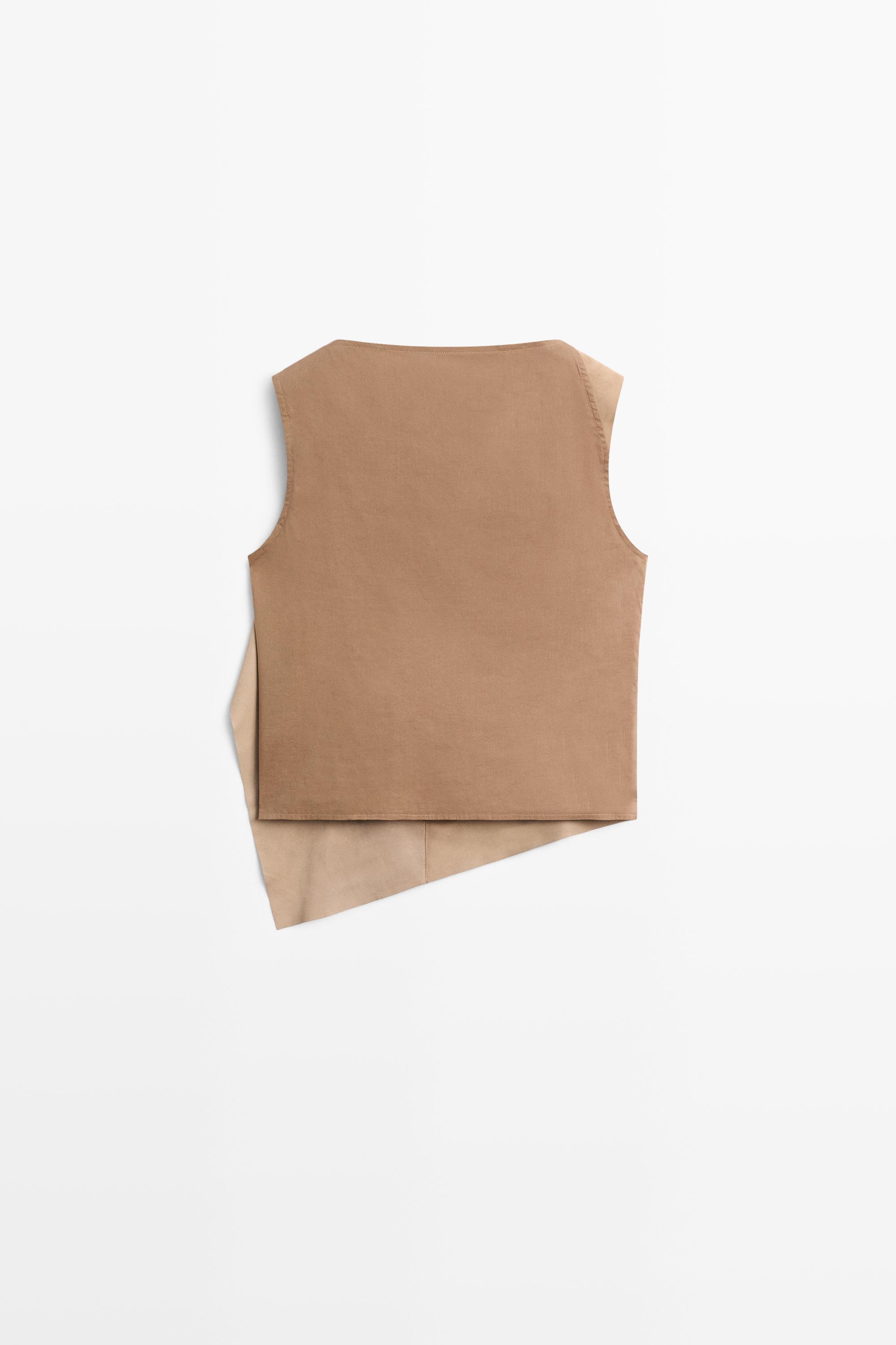 Asymmetric suede top - STUDIO